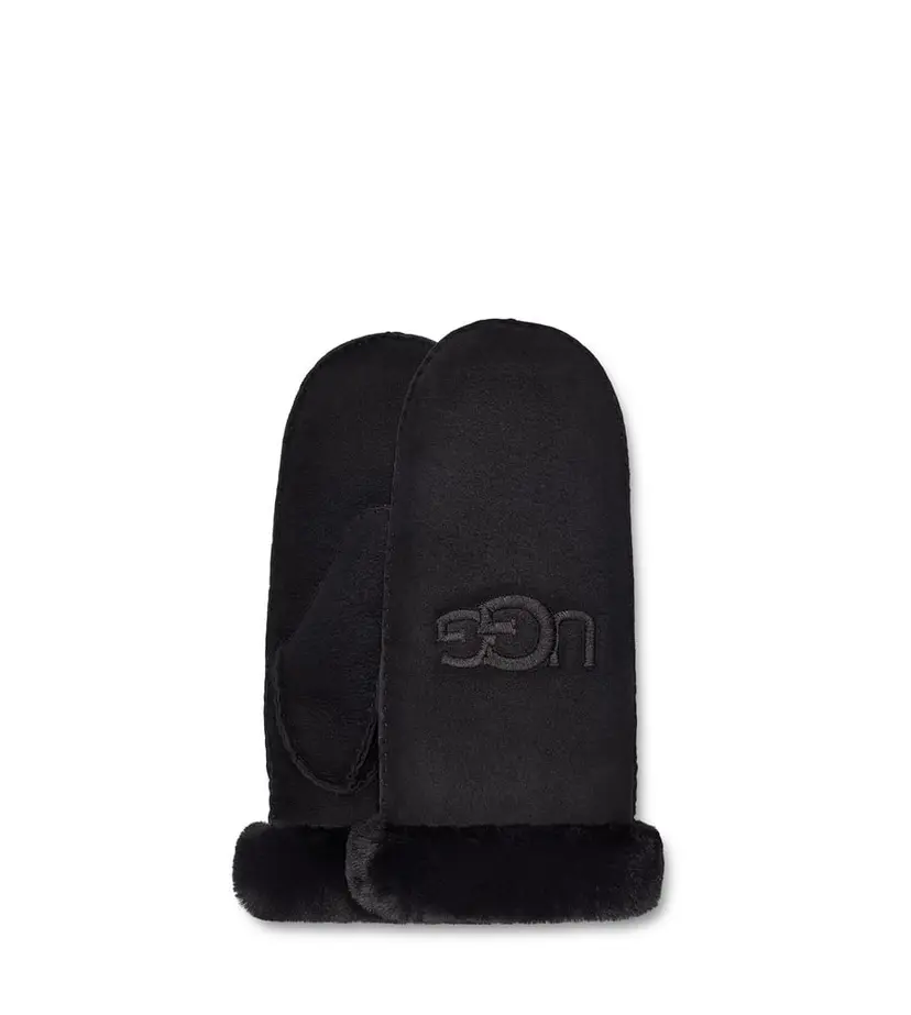 UGG Shearling UGG Embroider Mitten Black - L/XL