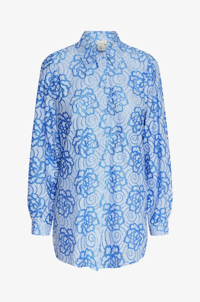 Y.A.S Bluse yaSisa LS Shirt - Blå