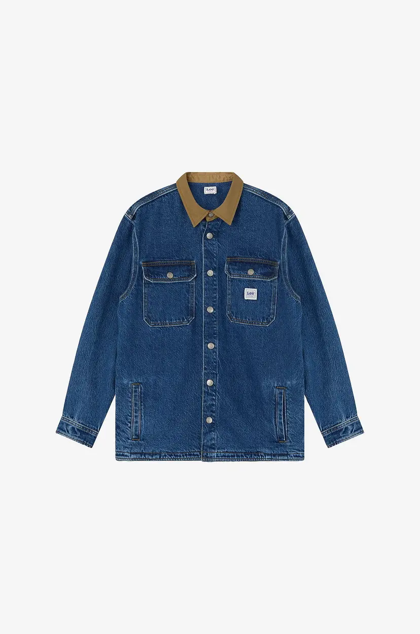 Lee Jeansjakke Workwear Overshirt Northern Sky - Blå
