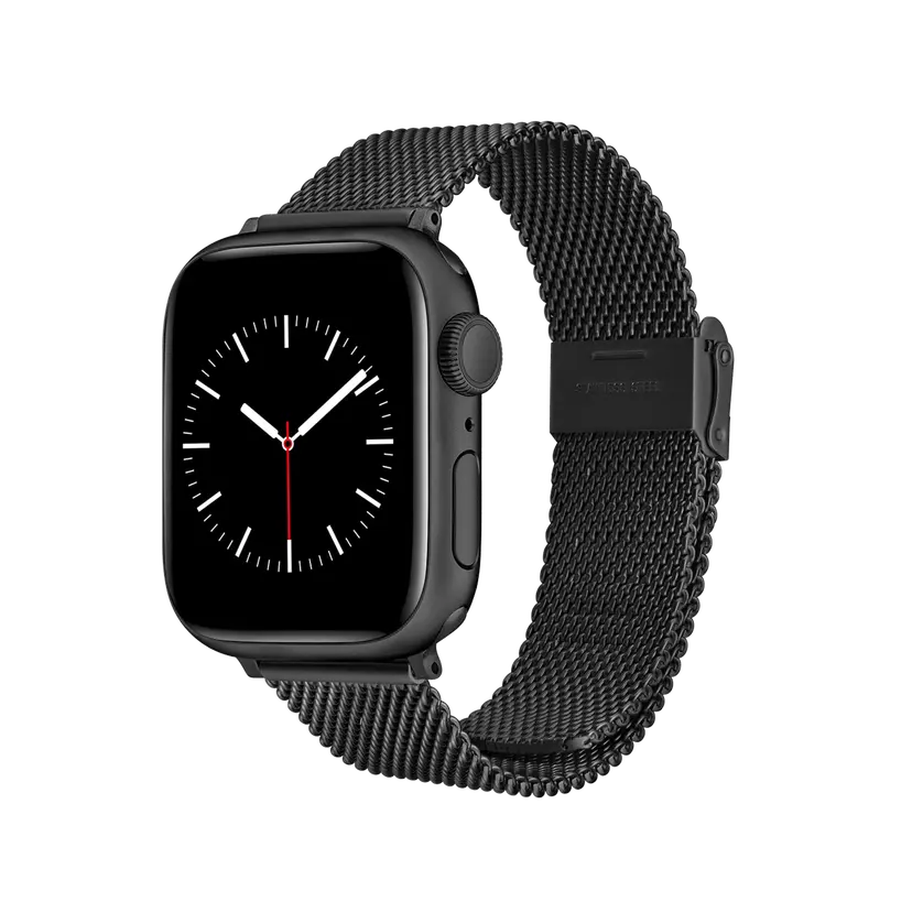 Daniel Wellington Black Smartwatch Strap Sandblasted Mesh | DW