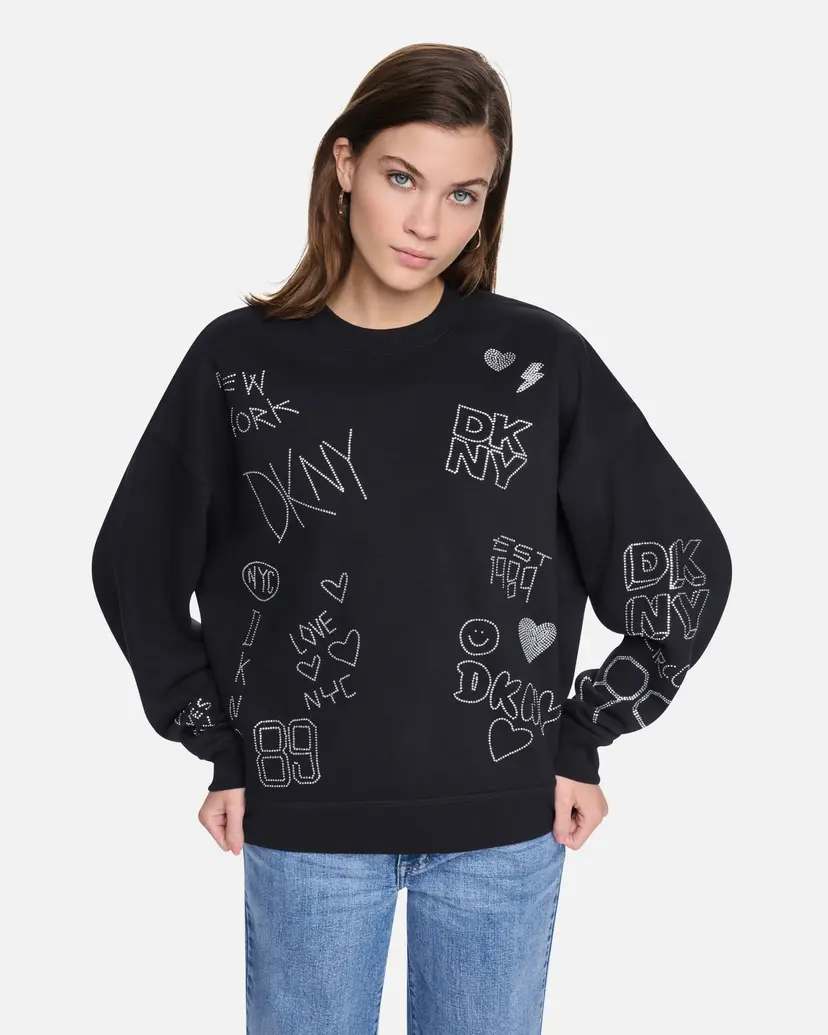 DKNY Jeans DKNY Jeans DJ6T1840 Black Sweatshirt