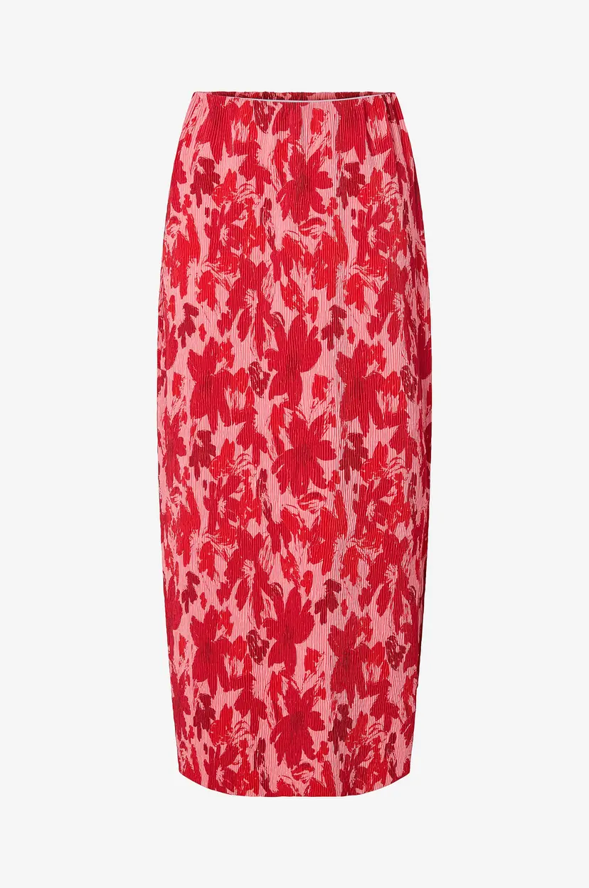Pieces Maxi skjørt pcFlora HW Ankle Skirt Jrs Msa BC - Rød