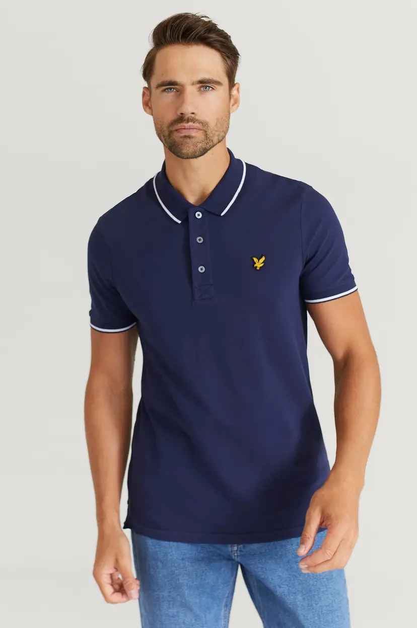 Lyle & Scott Piké Tipped Polo Shirt - Blå