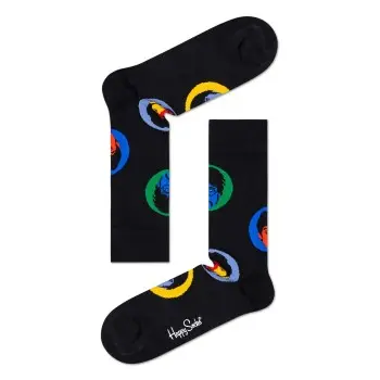 Happy Socks Happy socks Strømper Beatles Bright Spot Sock Svart mønstret bomull Str 36/40
