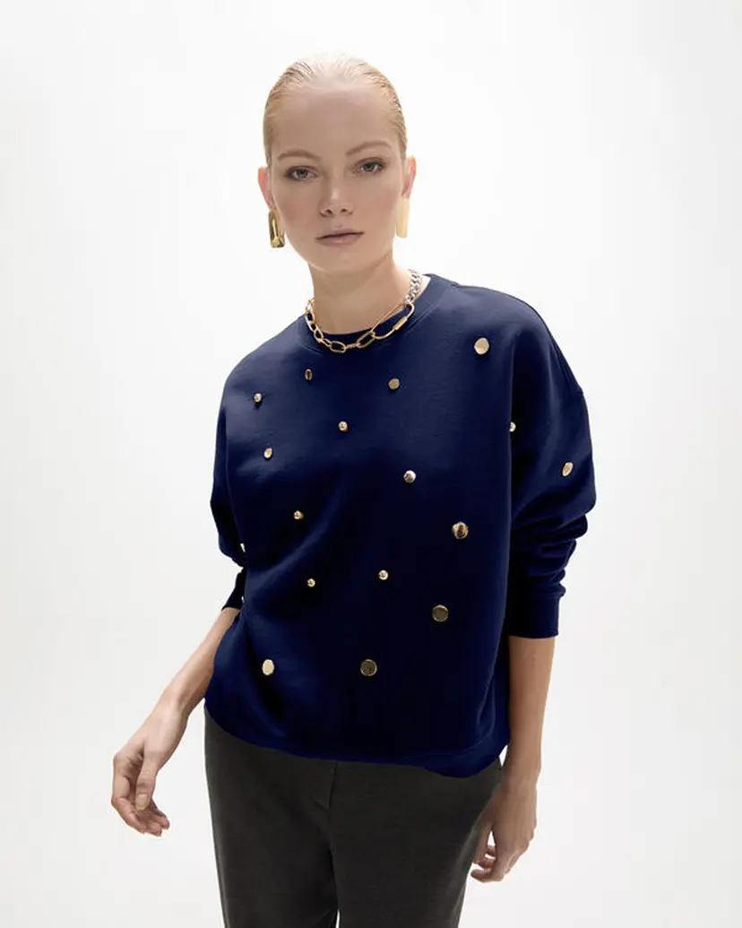 Lola Casademunt By MAITE Maite by Lola MF2611028 Blue Sweatshirt
