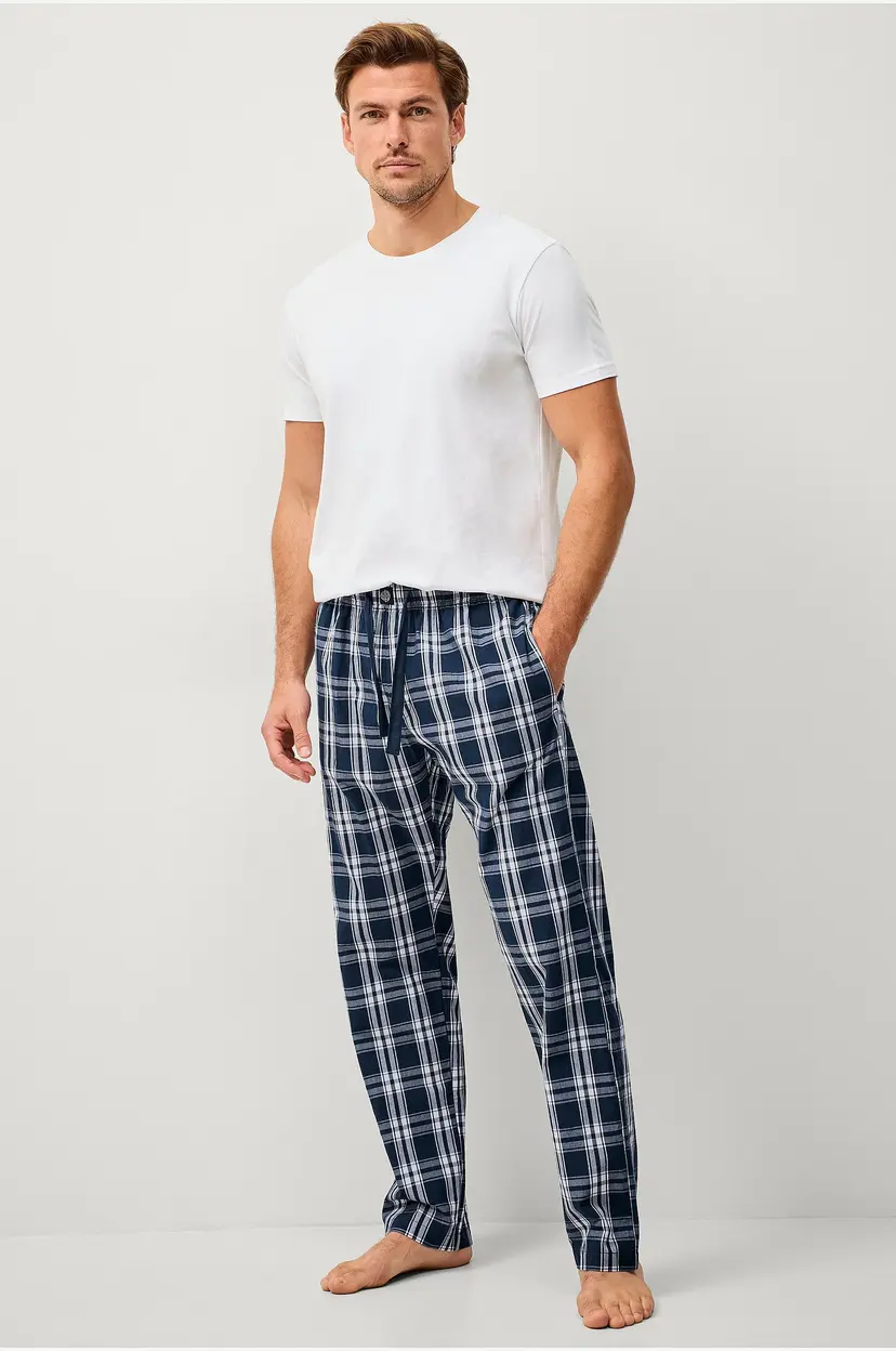 Ellos Collection Pysjbukser i poplin - Blå