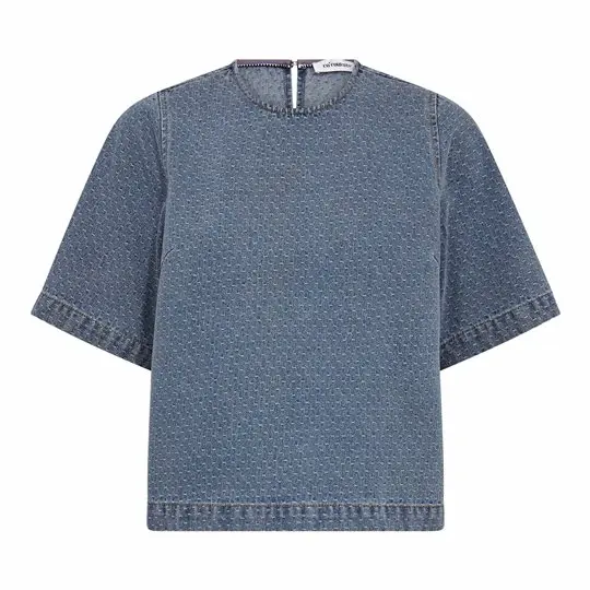 Co Couture Co' Couture - Lova Denim Blouse - Denim Blue