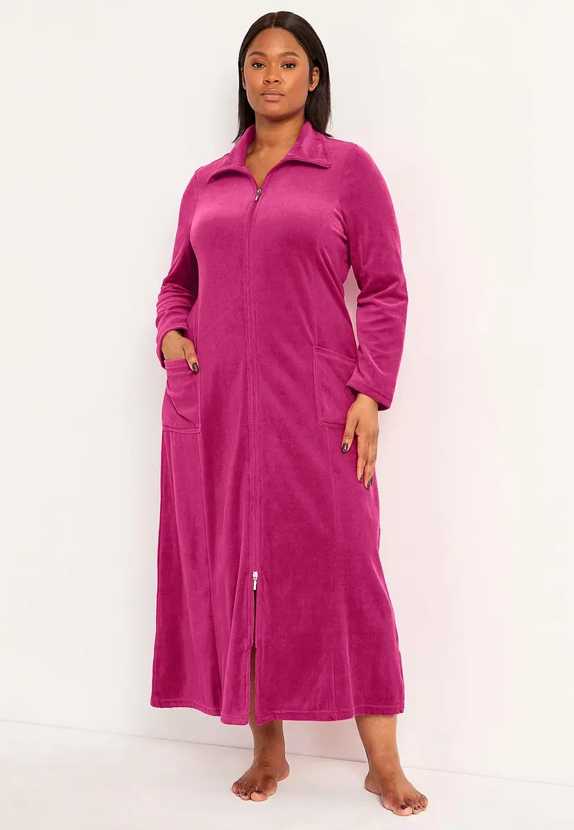 Cellbes of Sweden Lang morgenkåpe i velour Wilma