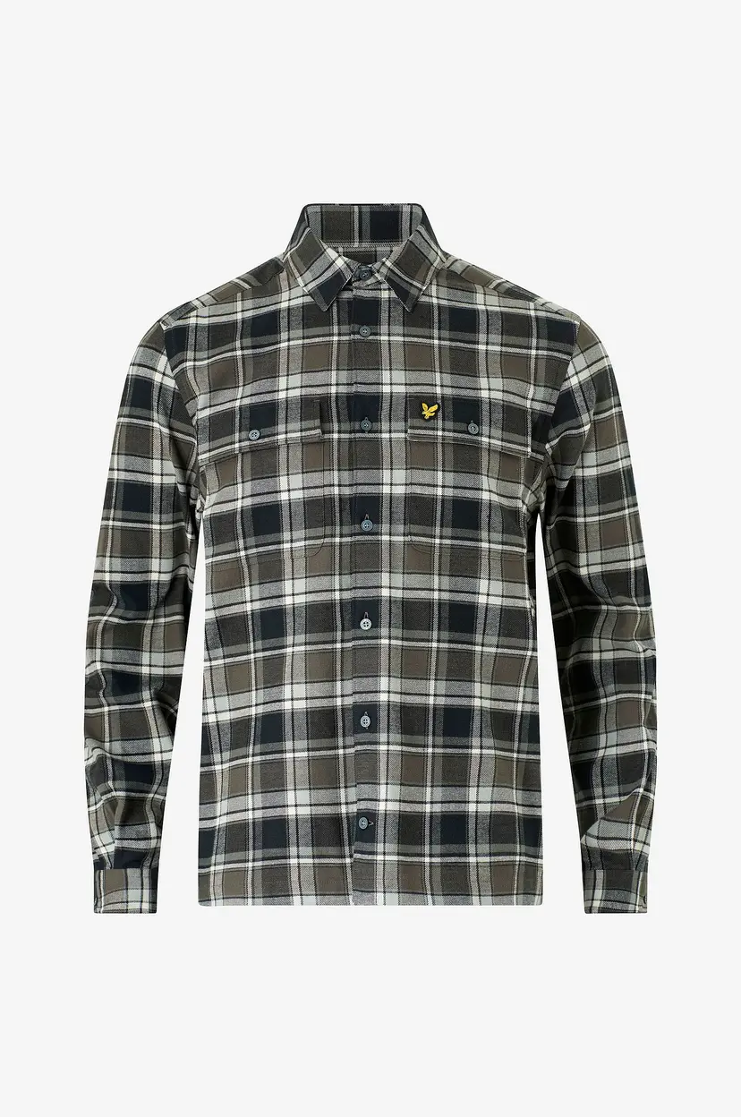 Lyle & Scott Flanellskjorte Brushed Cotton Check Shirt - Svart