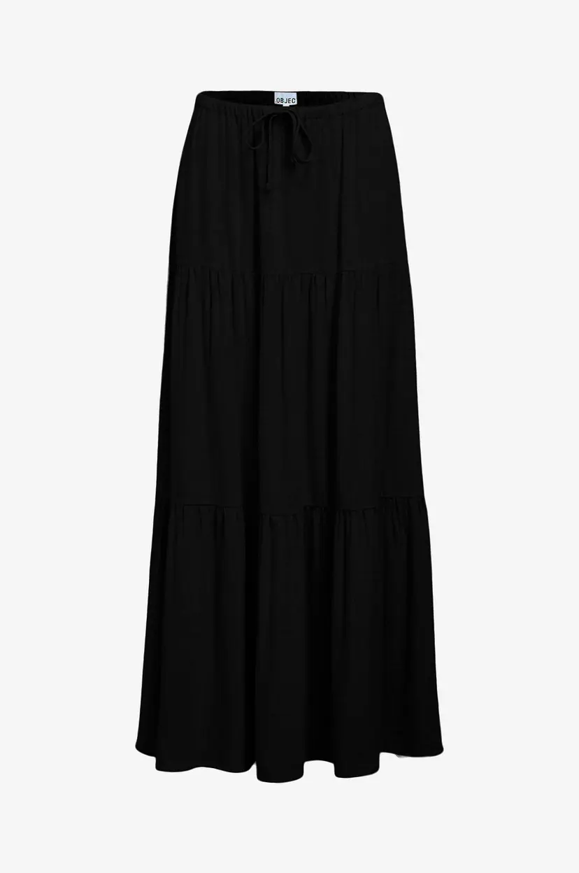 Object Collectors Item Maxi skjørt objSanne MW Long Layer Skirt - Svart