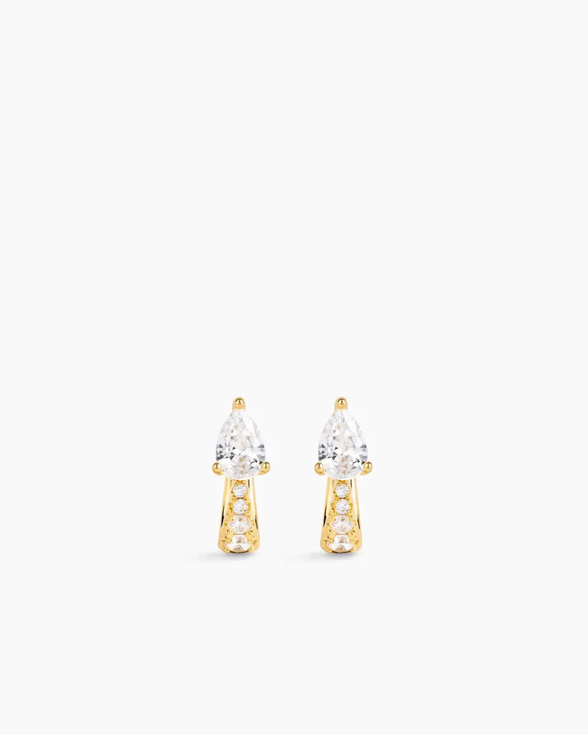 ANI Jewels Drop Huggies Gold