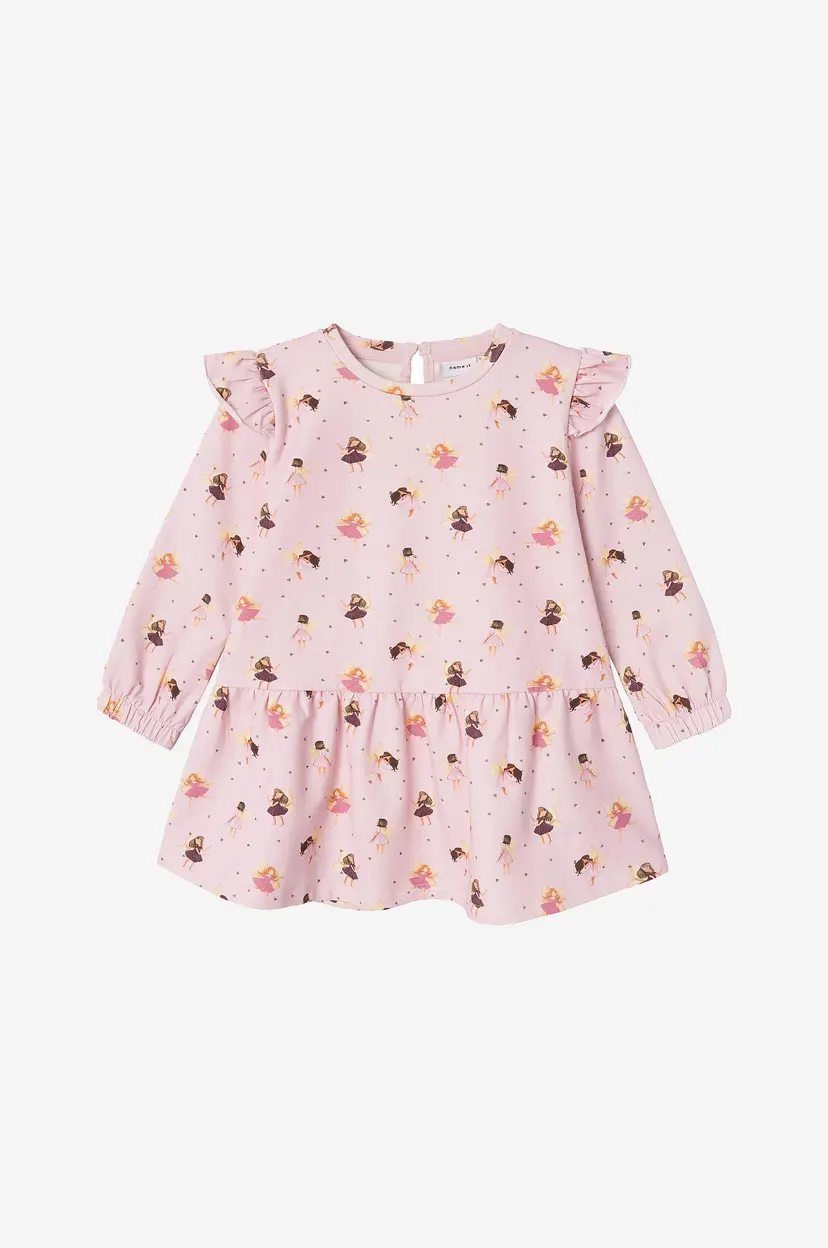 NAME IT Kjole nmfLalli Sweat Dress Unb - Rosa