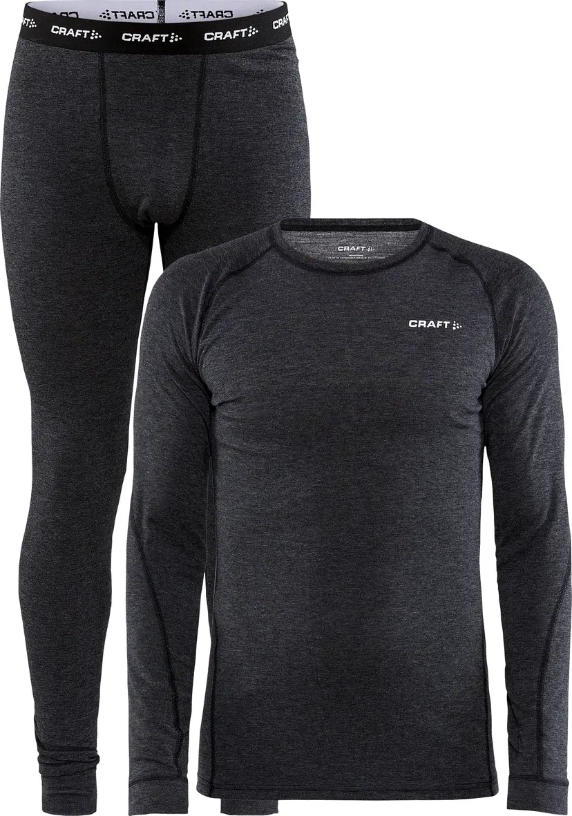 Craft Craft Men's Core Wool Merino Set Black Melange