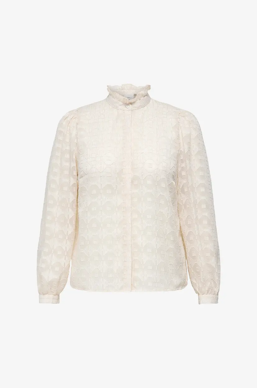 Only Carmakoma Bluse carChloey L/S - Hvit