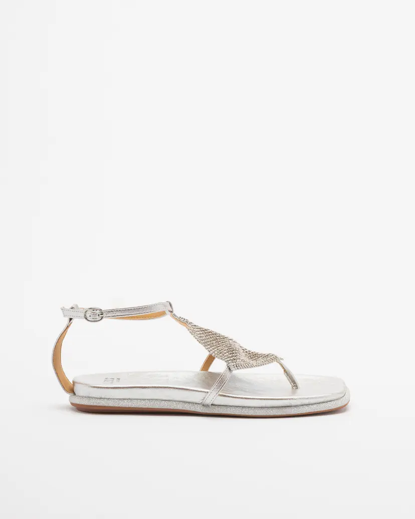 Gloss Gloss 4M001-3 Silver Flat sandals