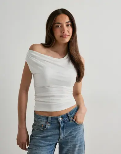 Nelly Nelly - Hvit - Ultra Soft Waterfall Top