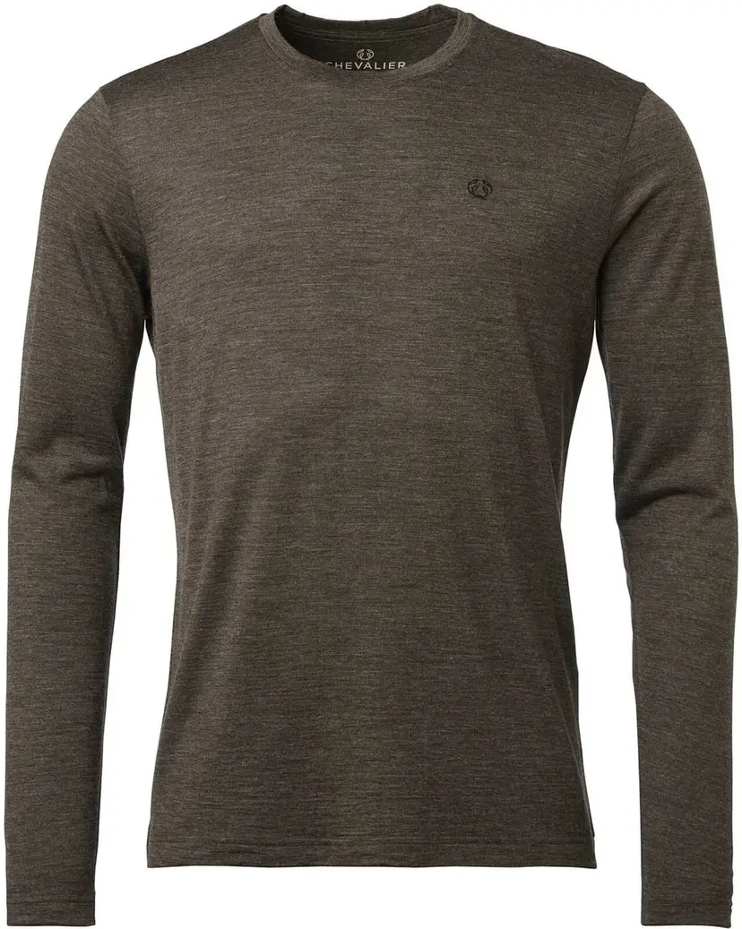 Chevalier Chevalier M's Coley Longsleeve Wool T-Shirt Men Leather Brown
