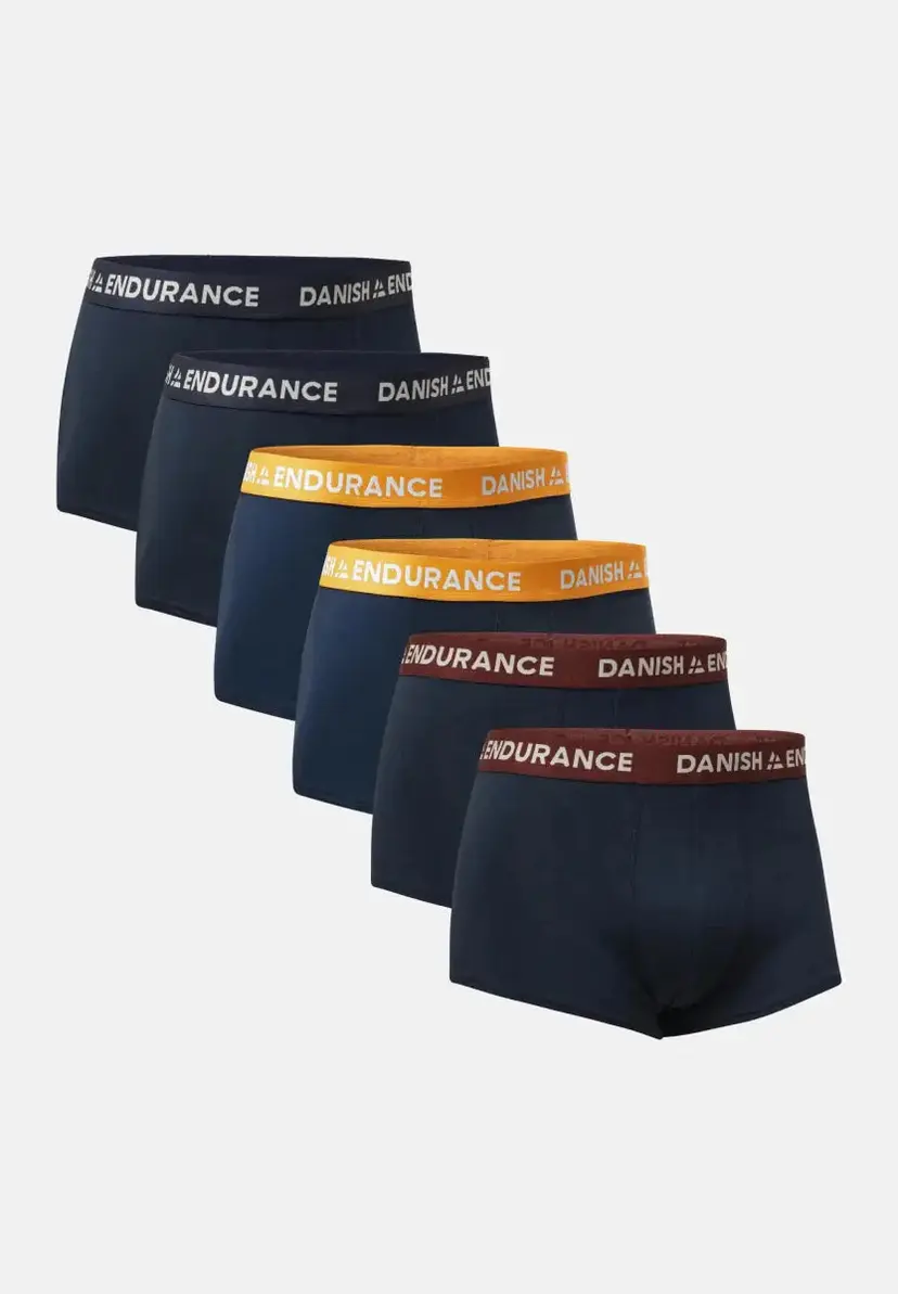 DANISH ENDURANCE DANISH ENDURANCE Classic Korte Boxershorter, Marineblå | Blå Orange | Marine Bordeaux, M