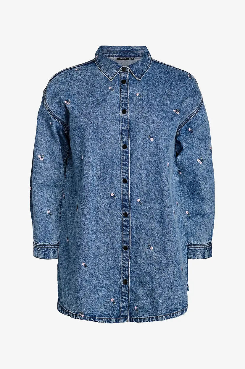 Zizzi Denimskjorte jElena - Blå