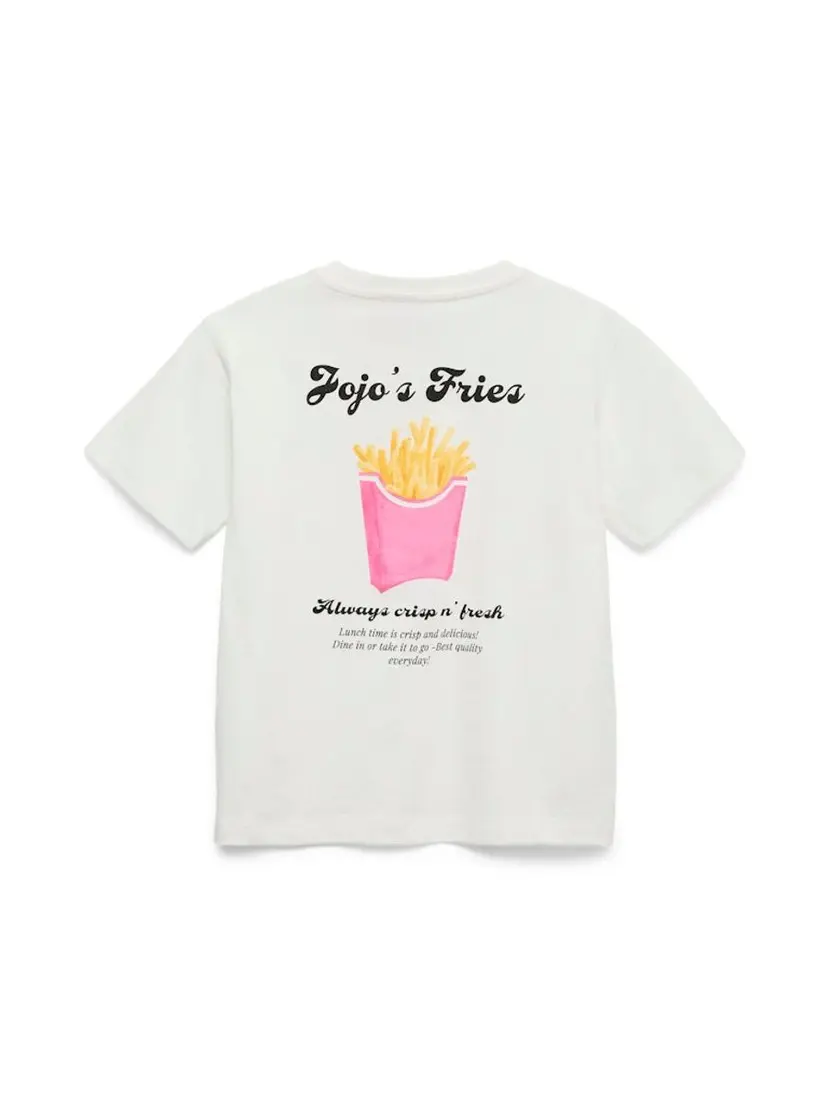 Vero Moda Girl Vero Moda Girl Zandra T Skjorte Oversize Fit Snow White Jojos Fries (158/164)