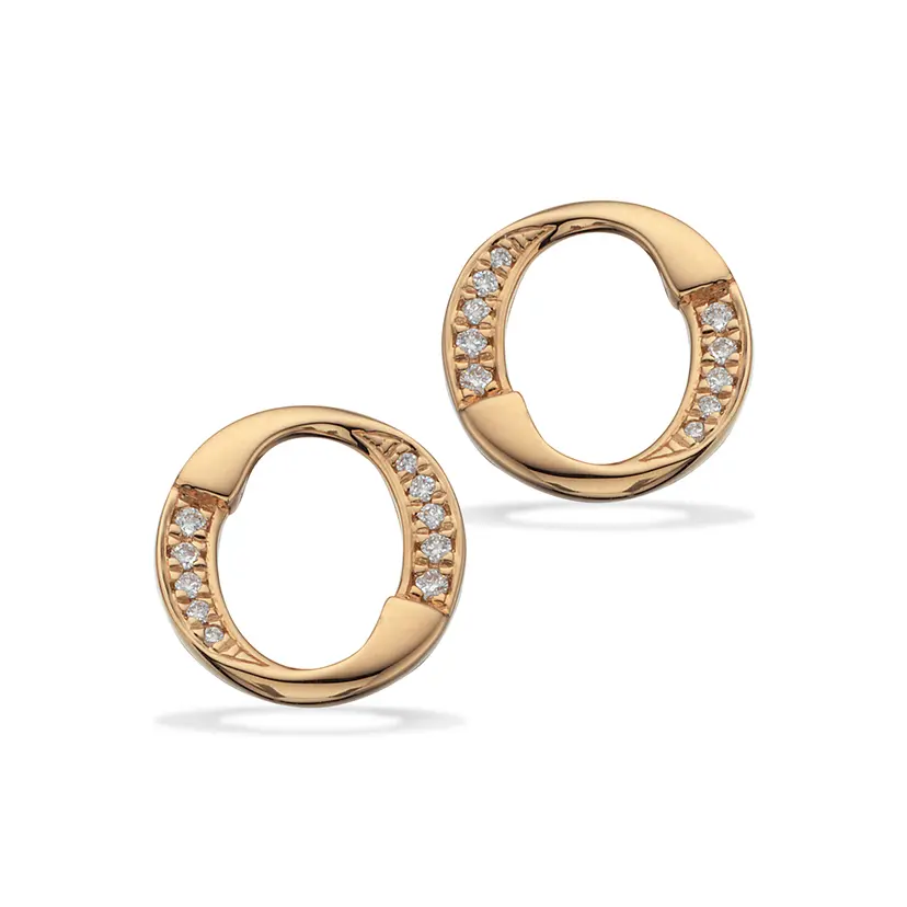 Scrouples Scrouples - 14 karat guld øreringe med brillanter - 0,08ct - 120445