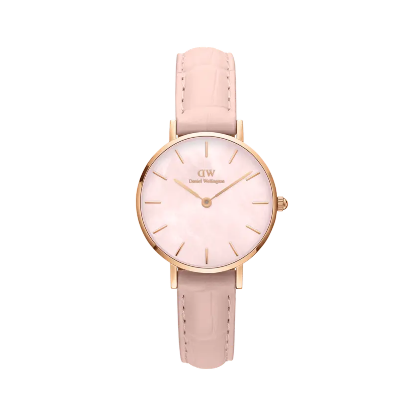 Daniel Wellington Rose Gold 28mm Watch Petite Rouge Pink Mop | DW
