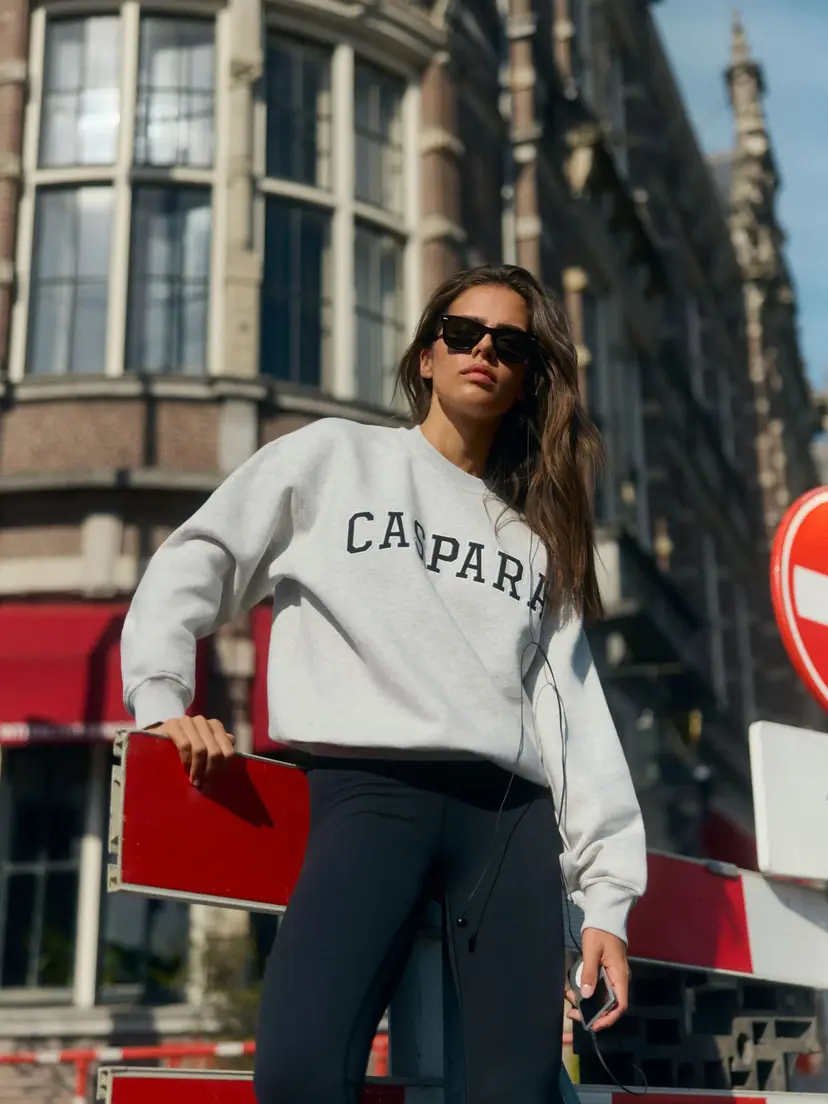 Caspara All-Star Crewneck Grey Melange/Black - XS