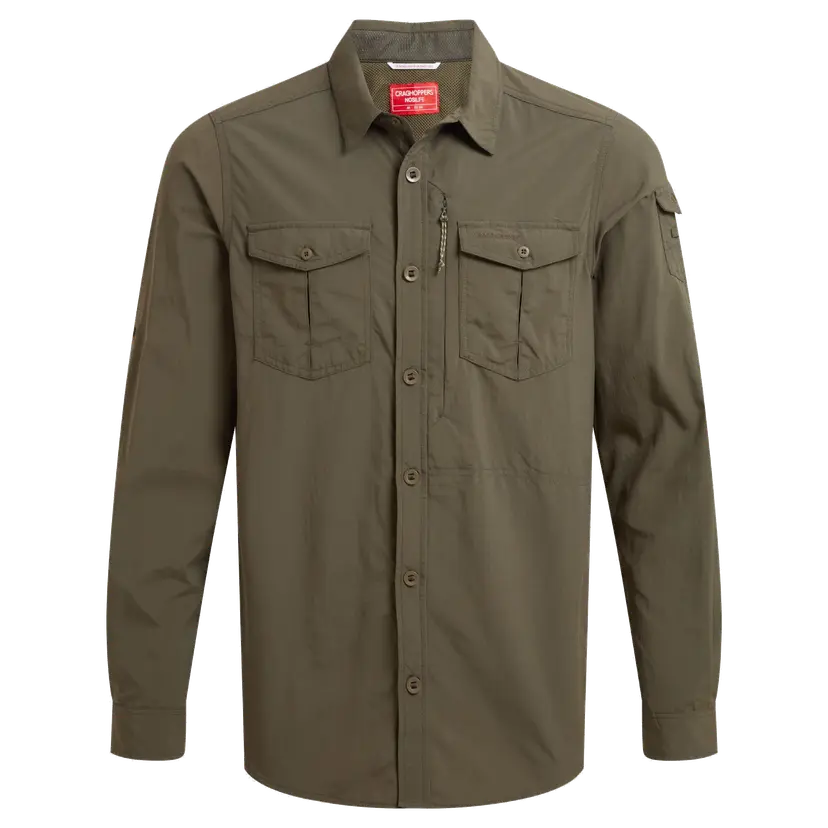 Craghoppers Craghoppers Men's Nosilife Adventure Long Sleeved Shirt III Woodland Green