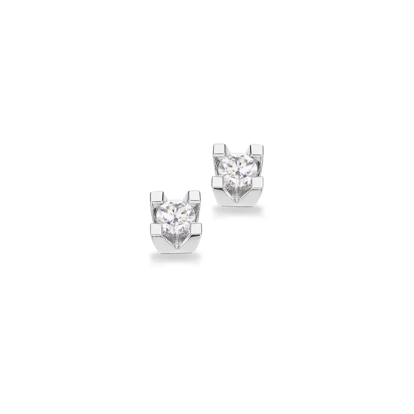 Kleopatra Scrouples - Kleopatra hvidguld øreringe med 0,15ct diamant