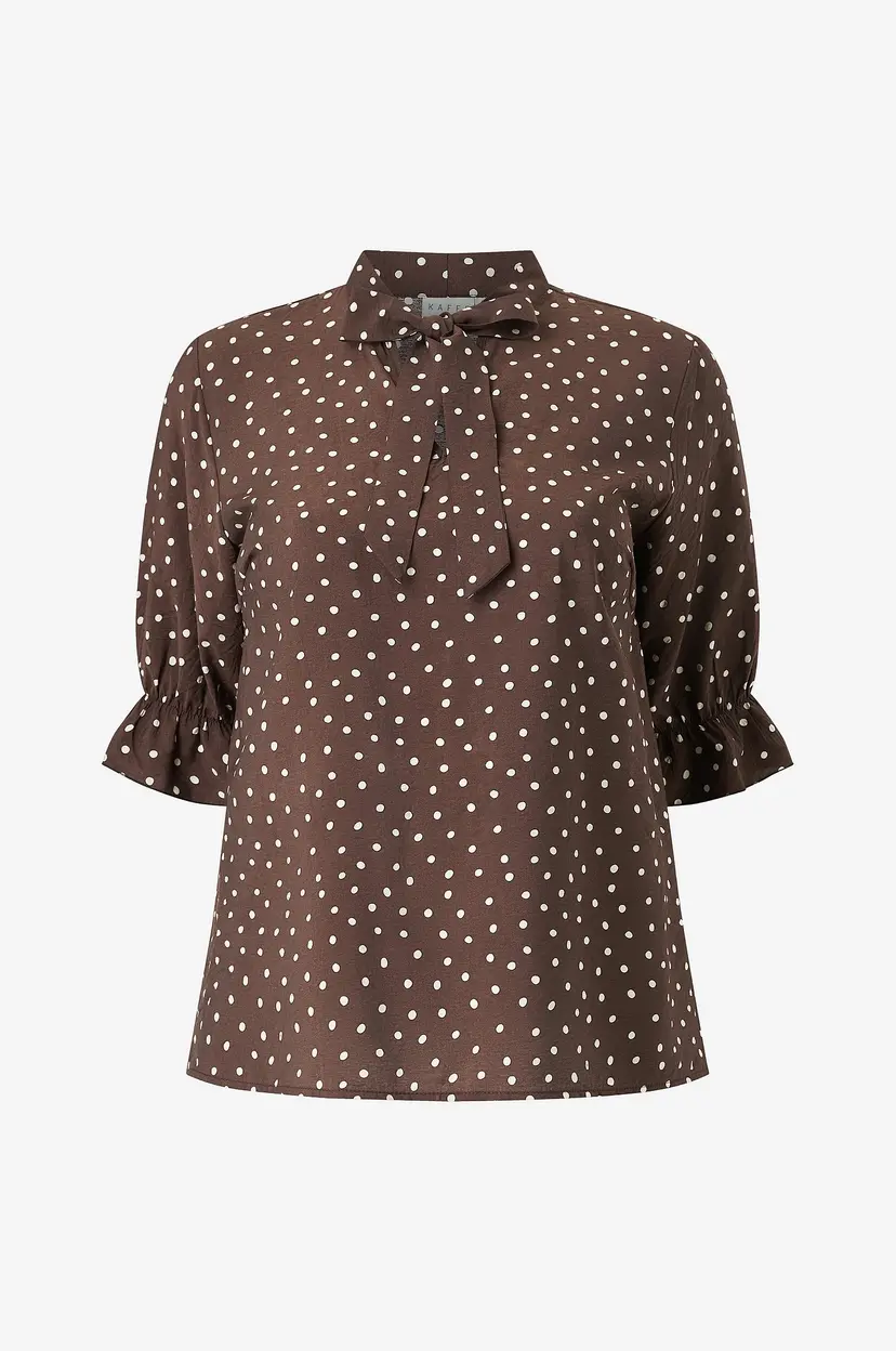 KAFFE Curve Bluse KCditte Blouse - Brun
