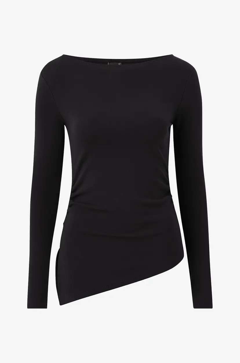 Gina Tricot Topp Asymmetric top - Svart