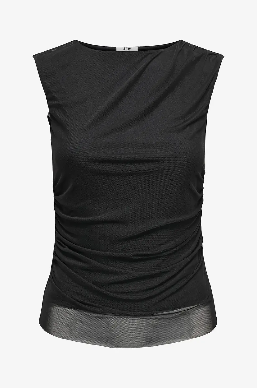 JDY Topp jdyElsa S/L O Neck - Svart