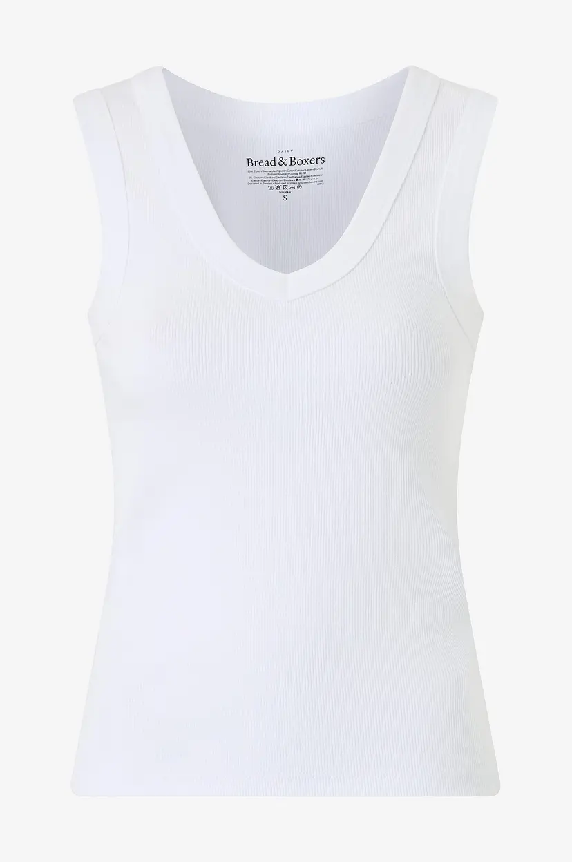 Bread & Boxers Topp V-neck - Hvit