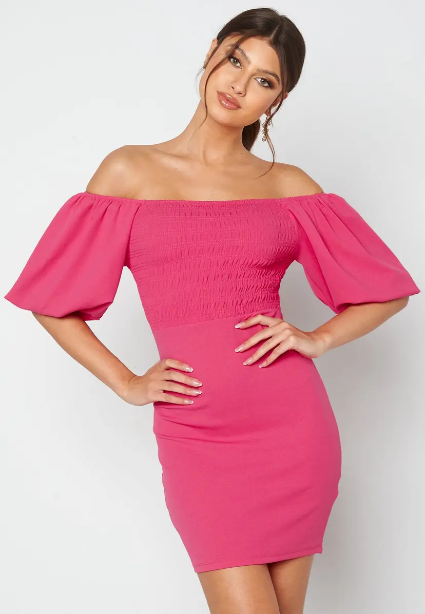 Bubbleroom Jenni off shoulder puff sleeve dress