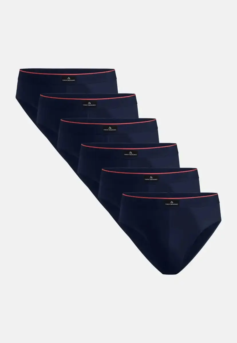 DANISH ENDURANCE DANISH ENDURANCE Herre Organic Cotton Underbukser, Navy/Rød, M