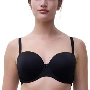 Chantelle Chantelle BH Comfort Chic Bandeau T-shirt Bra Svart I 80 Dame