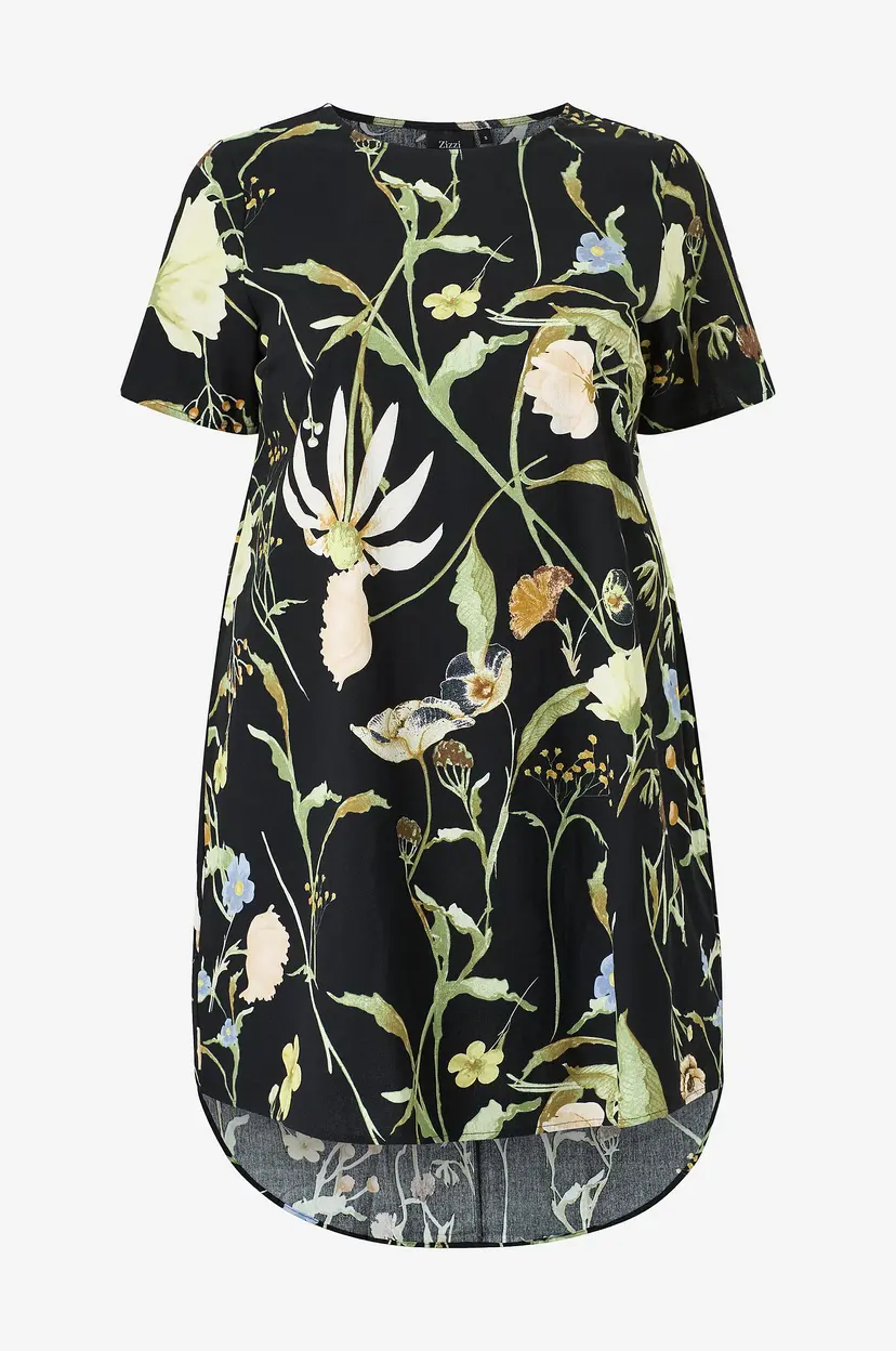 Zizzi Tunika mRkis S/S - Svart
