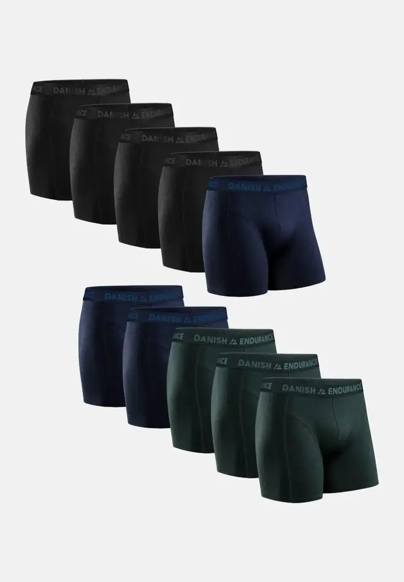 DANISH ENDURANCE DANISH ENDURANCE CLASSIC BOXERSHORTS Sort | Blå | Grøn 3XL