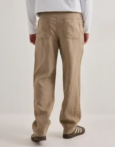 Selected Men Selected Men SLH196-Straight Jeremy Linen Pant Linbukser Beige