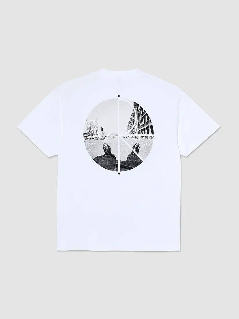 Polar Skate Polar Skate Fill Logo Happy Sad T-skjorte hvit