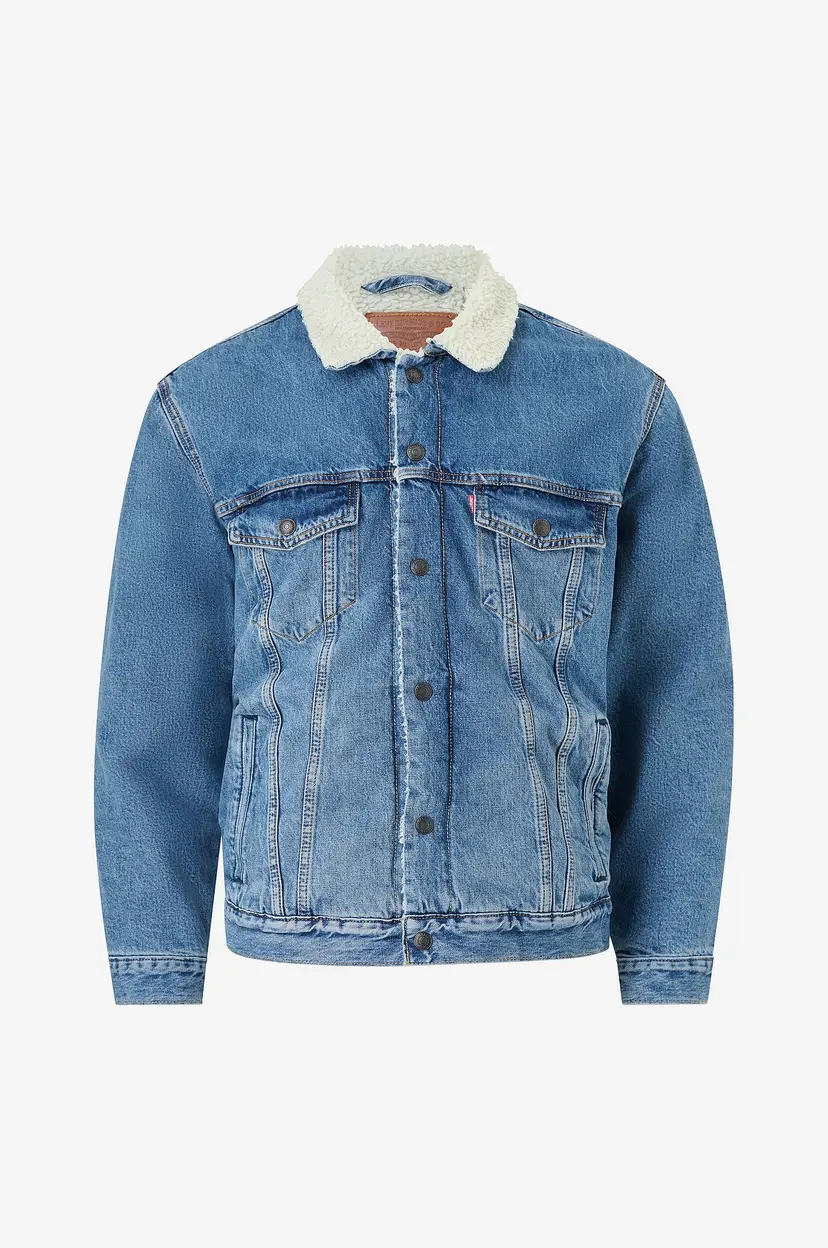 Levi's Denim jakke Relaxed Fit Sherpa Trucker - Blå