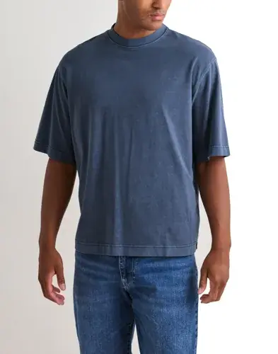 Selected Men Selected Men Slhboxycory Ss O-Neck Tee Oversized t-shirts Blå