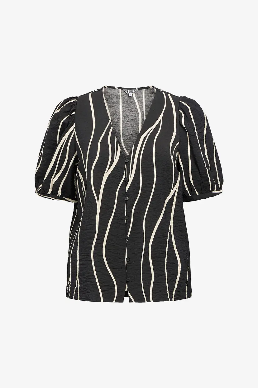 Object Collectors Item Bluse objJacira S/S V-neck Top - Svart