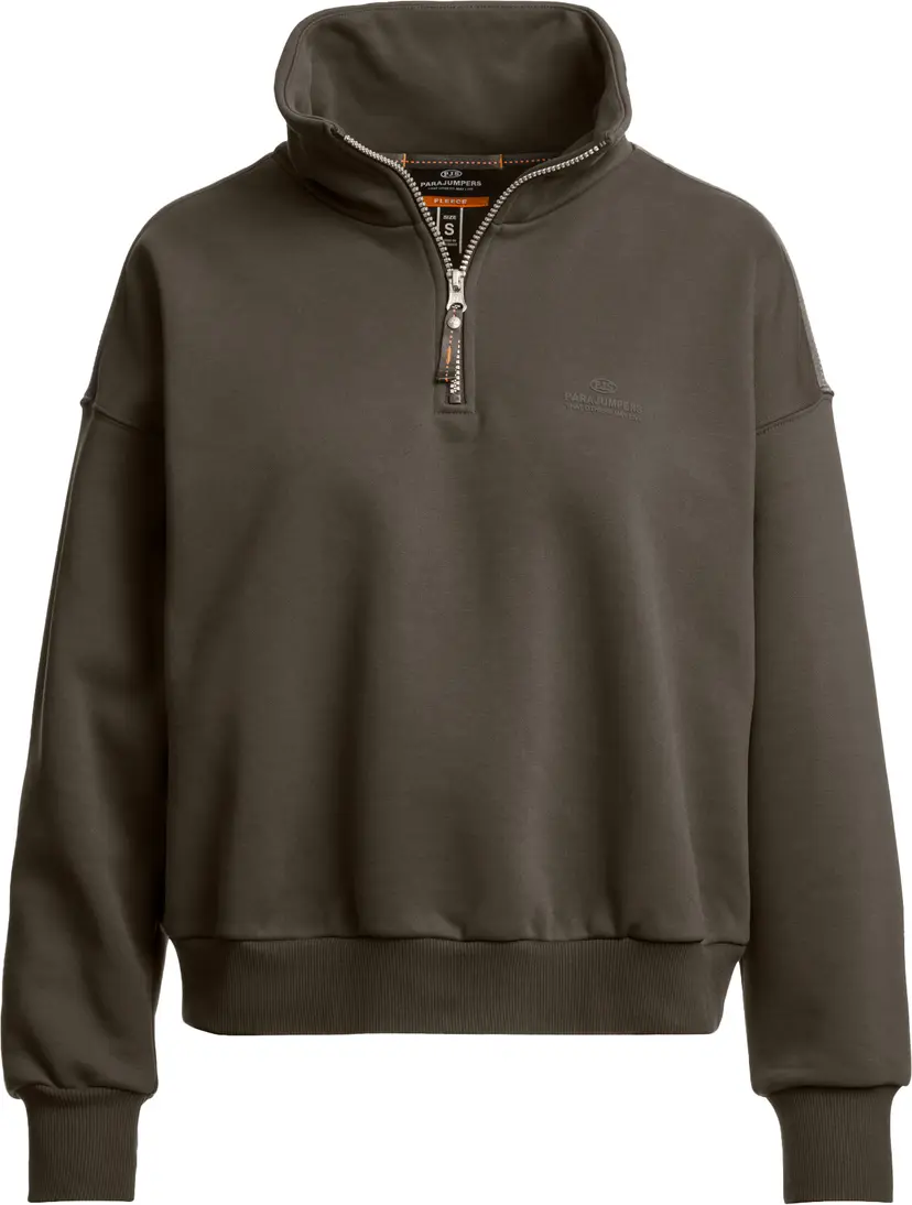 Parajumpers Parajumpers Women's Zendaya Half-Zip Sweat Olive Grey