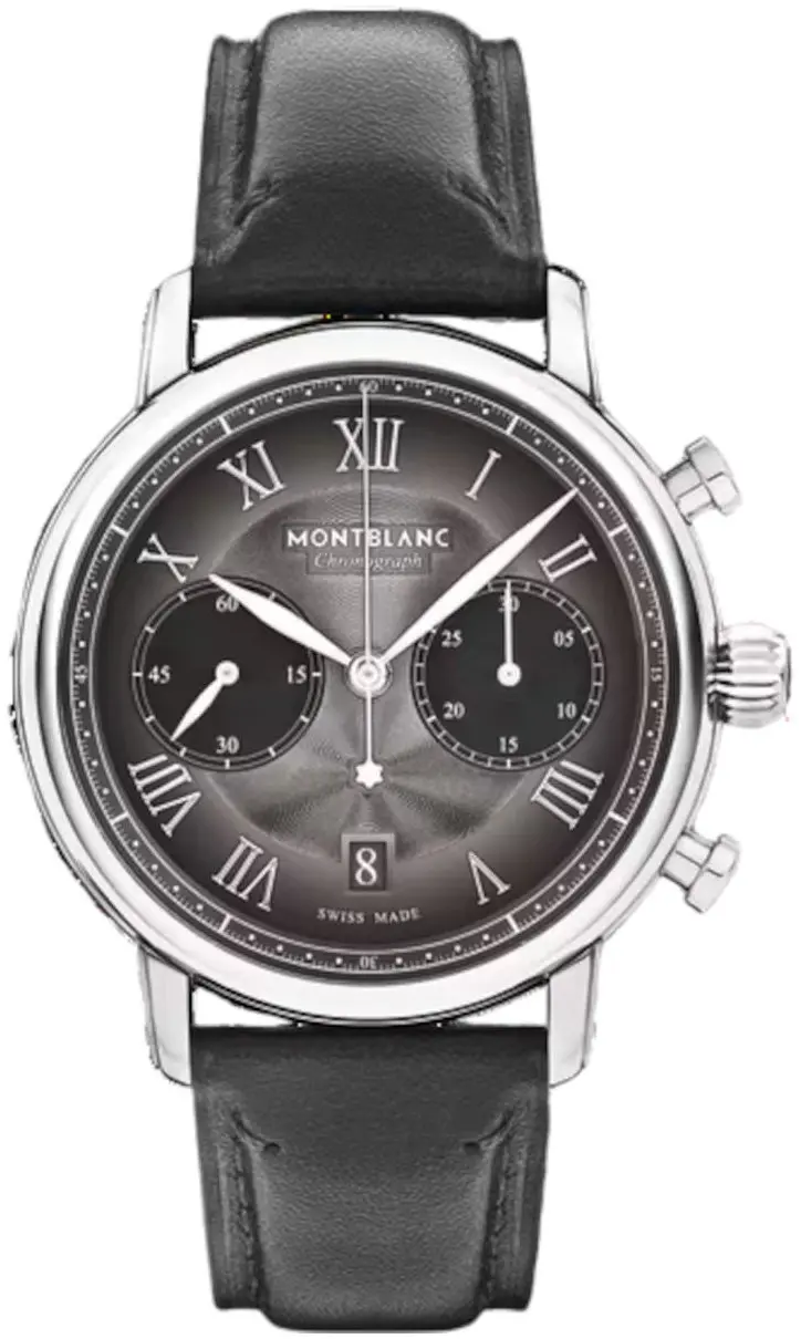 Montblanc Montblanc Herreklokke 136357 Star Legacy Grå/Lær Ø42 mm