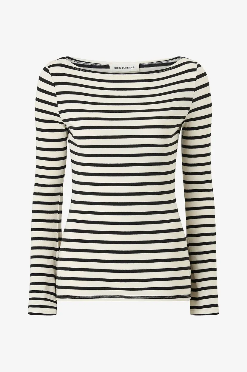 Sofie Schnoor Topp CeceSW Boat-neck Long-sleeve - Hvit