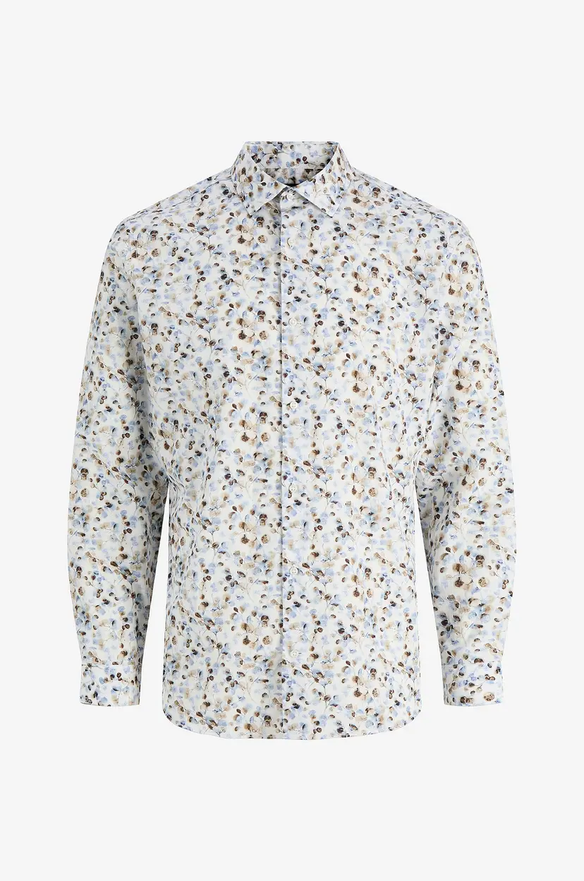 Jack & Jones Skjorte Jprblaparker Print L/S Shirt - Hvit