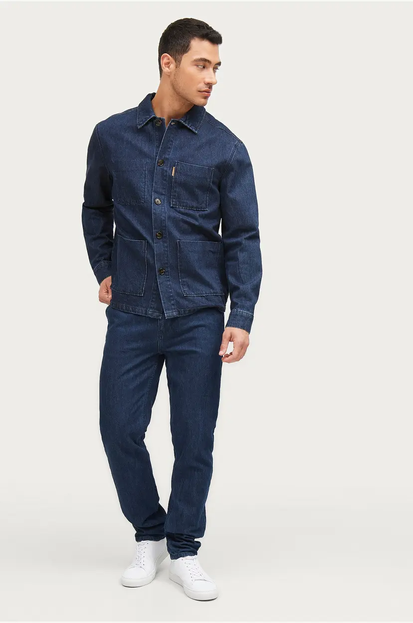 Studio Total Jeans Tapered Indigo Chino - Blå