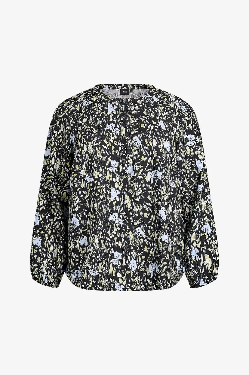 Zizzi Bluse cAava L/S Blouse - Svart