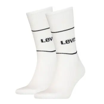 Levi's Levis Strømper 2P Organic Cotton Sock Hvit/Svart Str 43/46